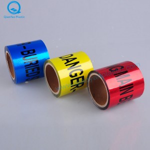 Cáp quang AL bên dưới băng rào cản / băng cảnh báo có thể phát hiện ngầm